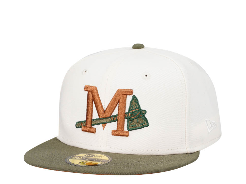 New Era Mississippi Braves Cream Olive Two Tone Edition 59Fifty Fitted Casquette