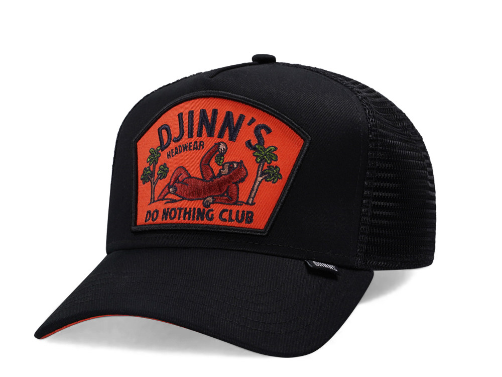 Djinns Do Nothing Club Black Orange Trucker Snapback Casquette