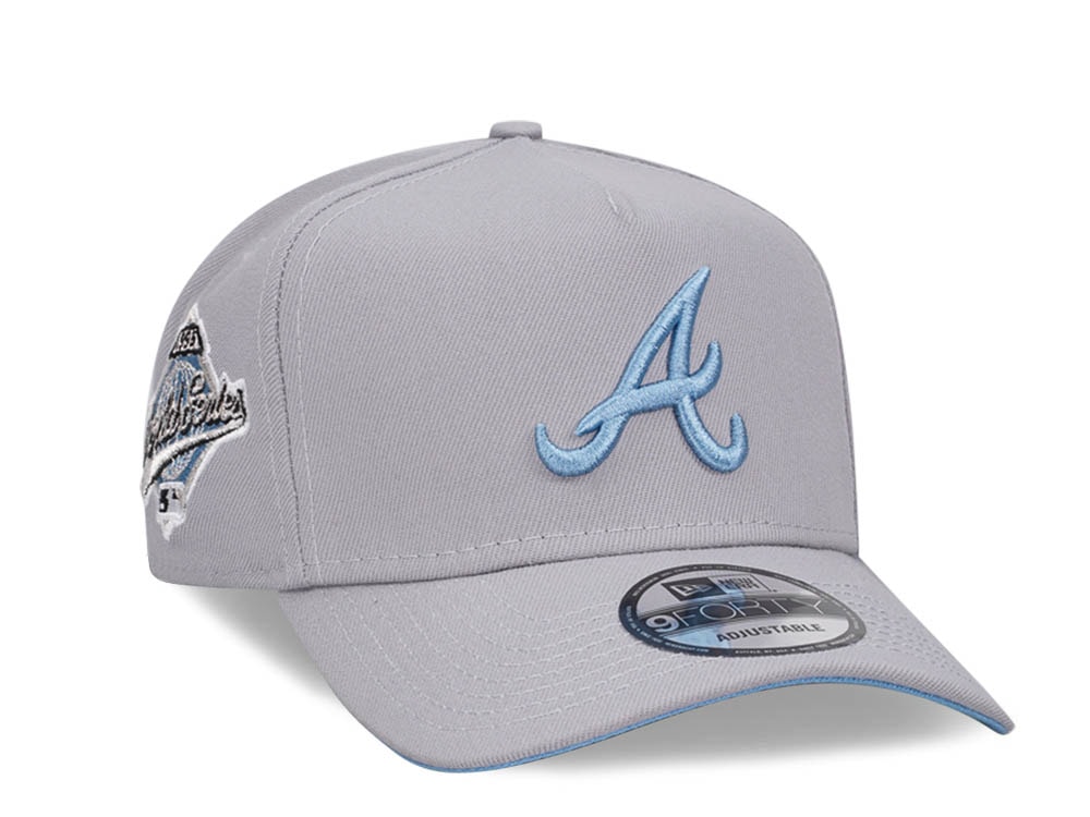 New Era Atlanta Braves World Series 1995 Gray Blue Edition 9Forty A Frame Snapback Casquette