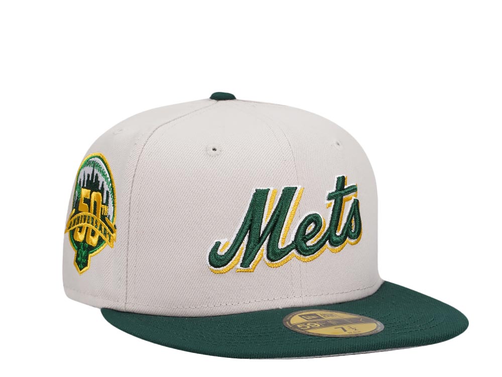 New Era New York Mets 50th Anniversary Stone Field Green Two Tone Edition 59Fifty Fitted Casquette