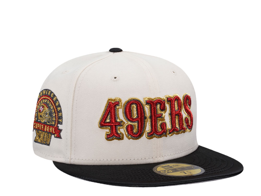 New Era San Francisco 49ers 30th Anniversary Chrome Satin Brim Two Tone Edition 59Fifty Fitted Casquette