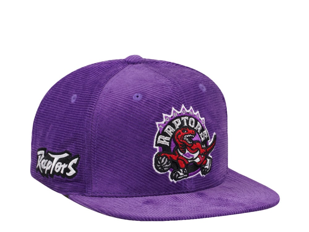 Mitchell & Ness Toronto Raptors Purple Cord Hardwood Classic Snapback Casquette