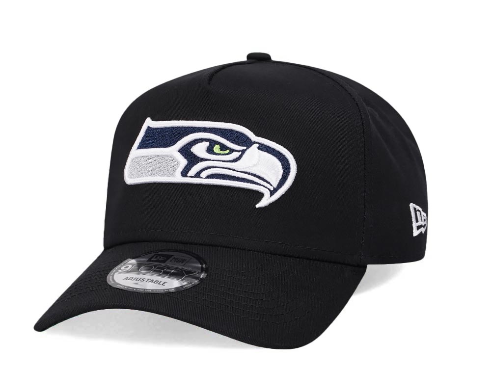 New Era Seattle Seahawks All Black 9Forty A Frame Snapback Casquette