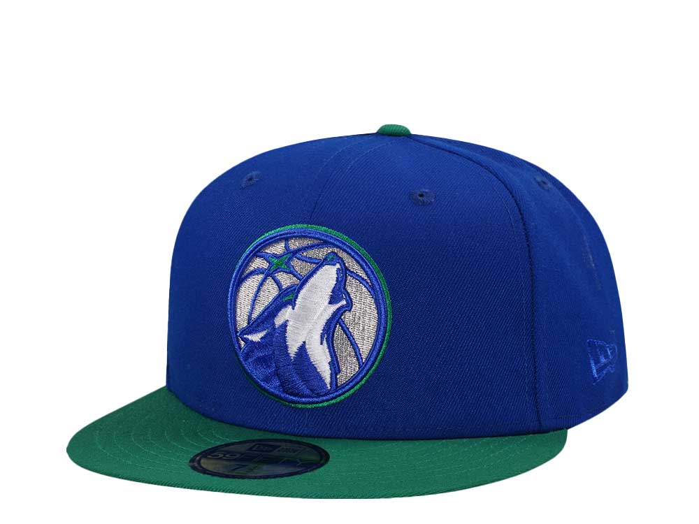 New Era Minnesota Timberwolves Blue Metallic Two Tone Edition 59Fifty Fitted Casquette