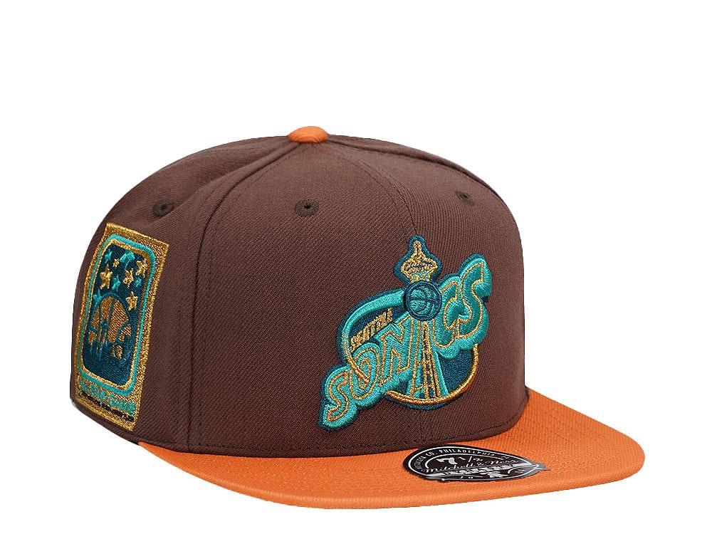 Mitchell & Ness Seattle Supersonics All Star Game Copper Top Hardwood Classic Dynasty Fitted Casquette