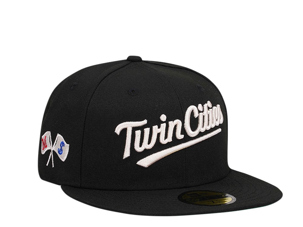 New Era Minnesota Twins Black Throwback Edition 59Fifty Fitted Casquette