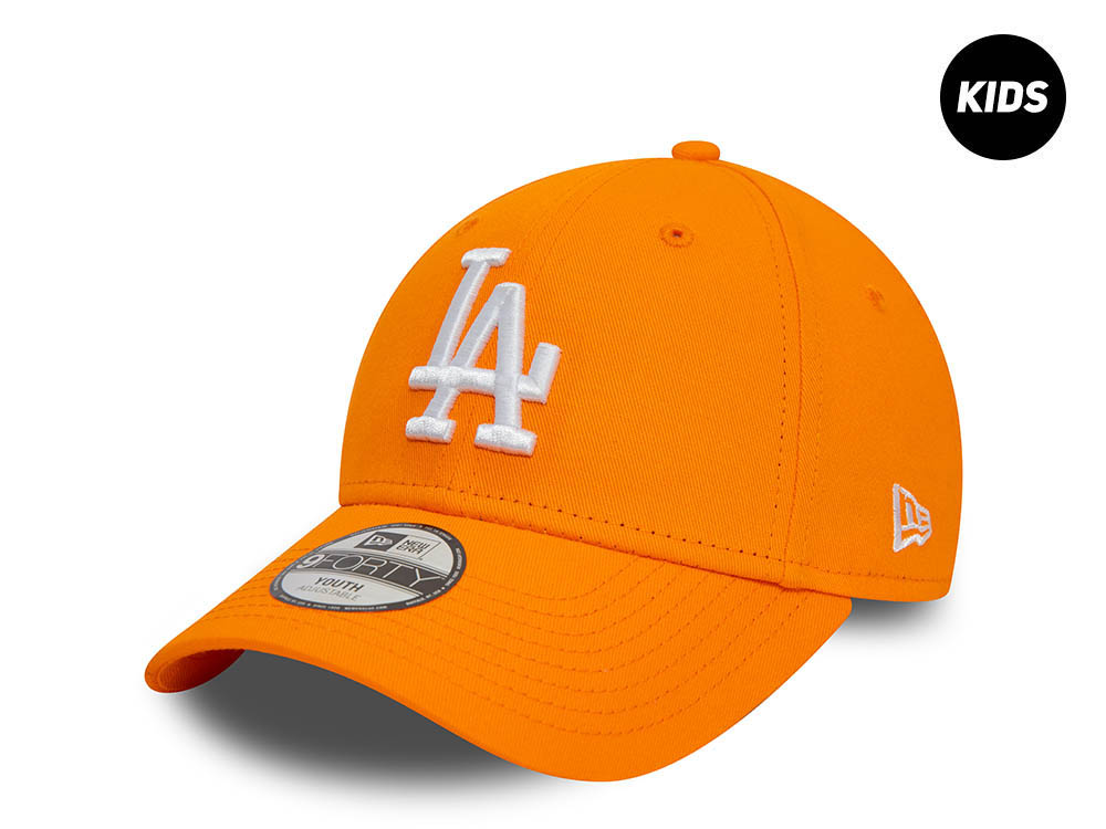 New Era Los Angeles Dodgers League Essential Orange Kids 9Forty Strapback Casquette