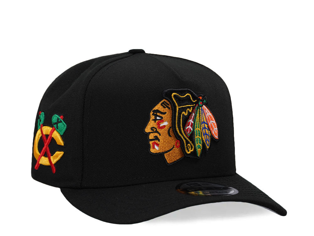 New Era Chicago Blackhawks Black Classic 9Fifty A Frame Snapback Casquette