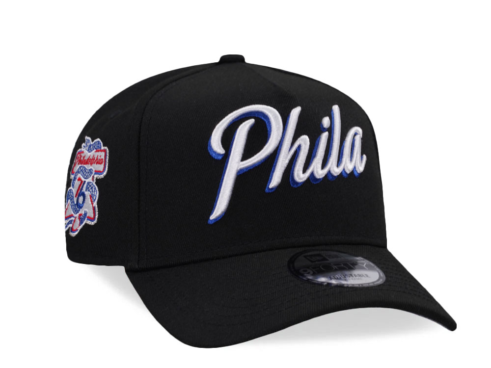 New Era Philadelphia 76ers Black Prime Edition 9Forty A Frame Snapback Casquette