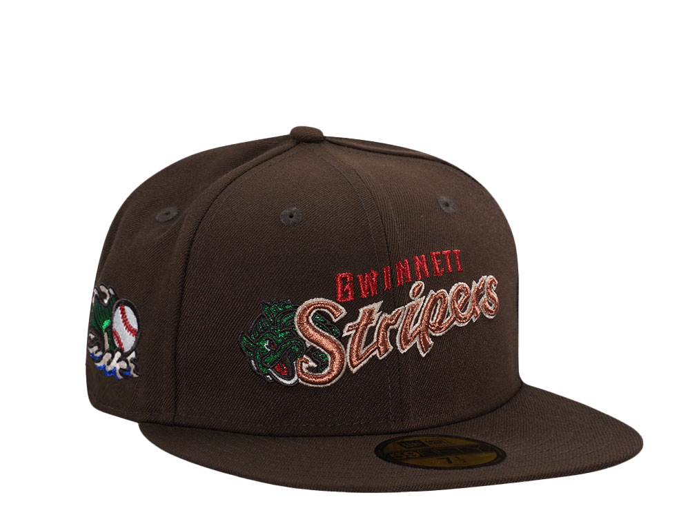 New Era Gwinnett Stripers Walnut Metallic Prime Edition 59Fifty Fitted Casquette