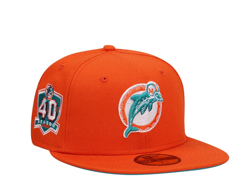 New Era Miami Dolphins 40th Anniversary Orange Edition 59Fifty Fitted Casquette