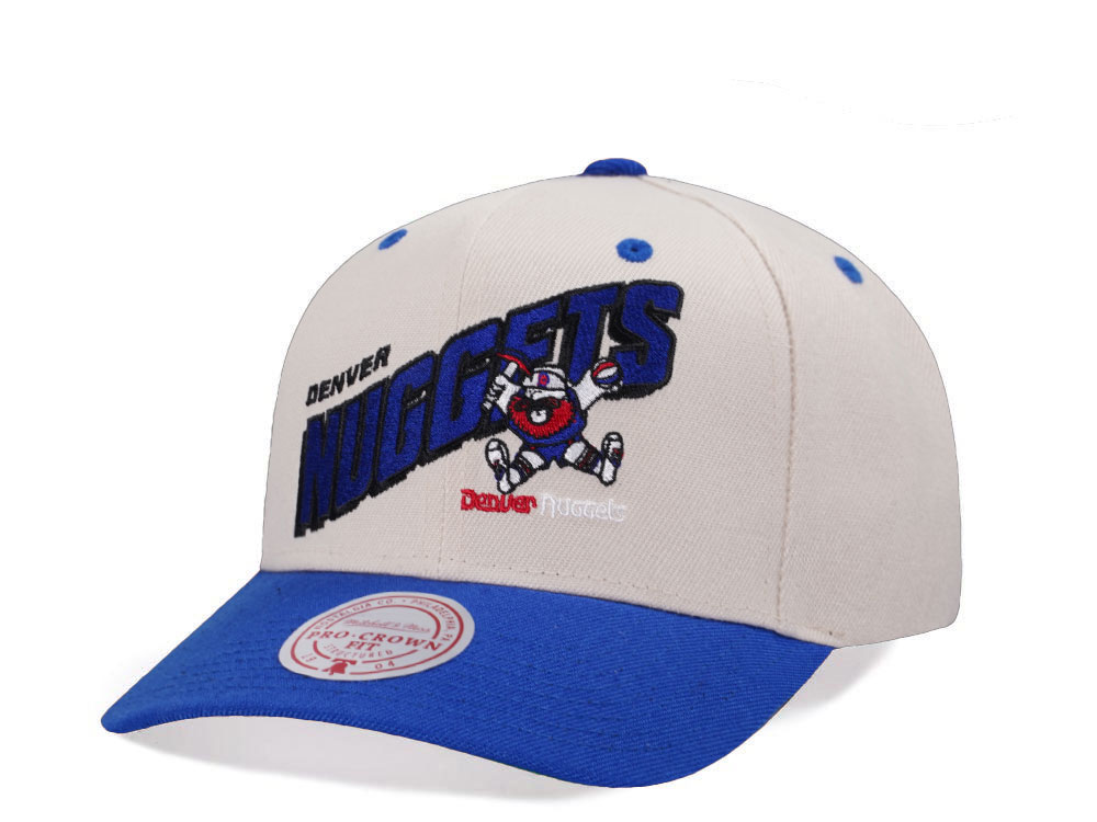 Mitchell & Ness Denver Nuggets Chrome Two Tone Pro Crown Fit Snapback Casquette