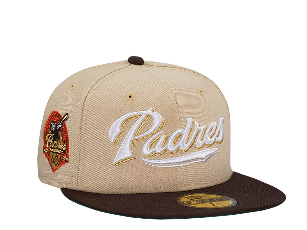 New Era San Diego Padres 40th Anniversary Vegas Gold Two Tone Edition 59Fifty Fitted Casquette