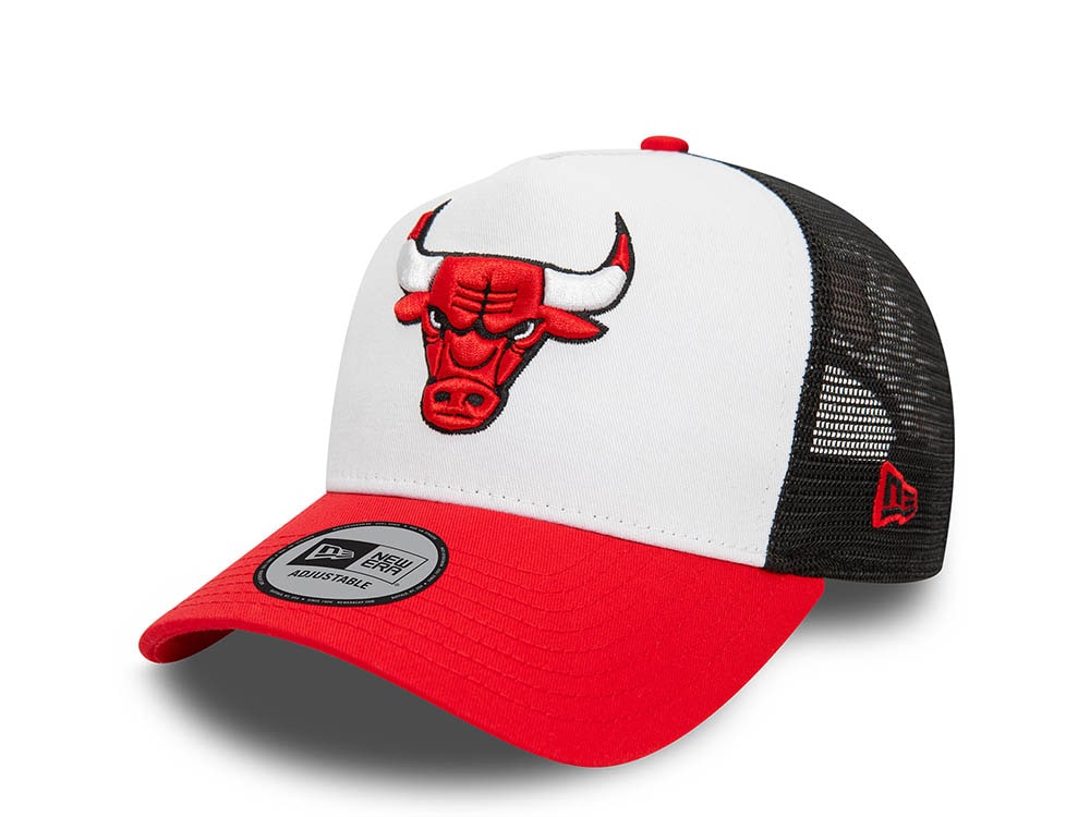 New Era Chicago Bulls White 9Forty Trucker A Frame Snapback Casquette