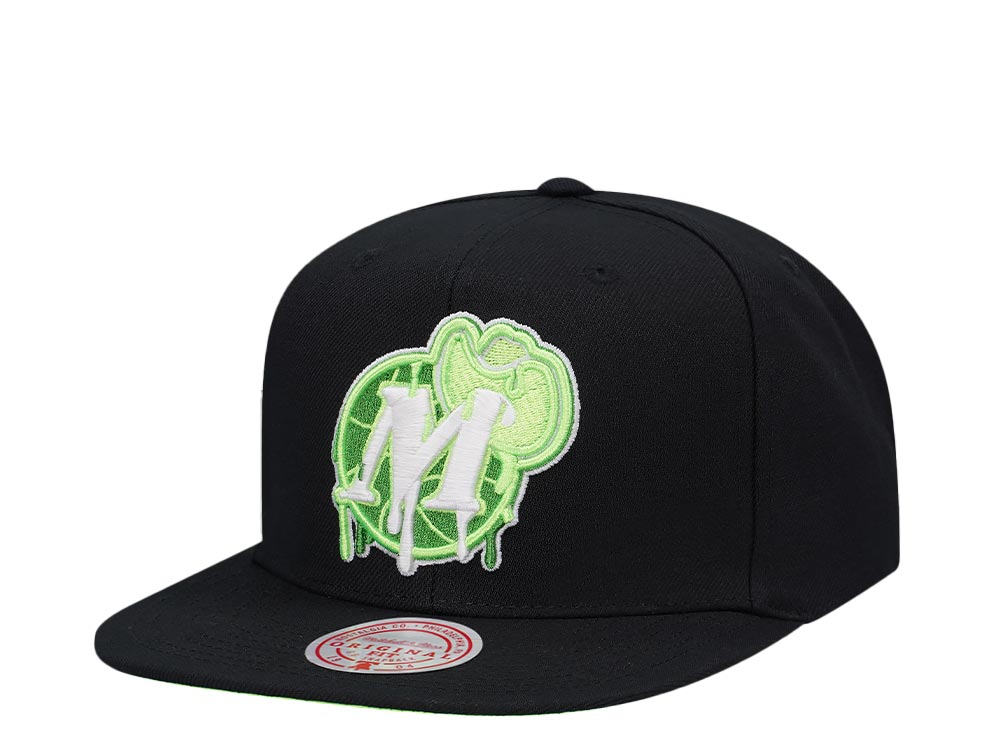 Mitchell & Ness Dallas Mavericks Slime Drip Hardwood Classic Snapback Casquette