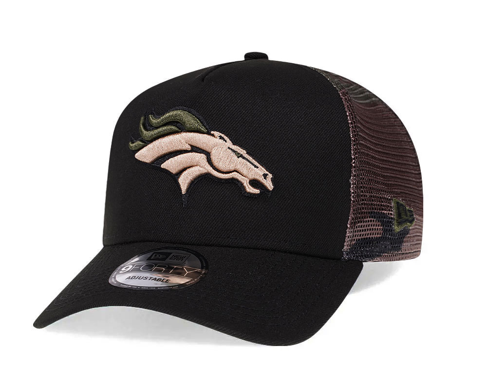 New Era Denver Broncos Camo 9Forty A Frame Trucker Snapback Casquette