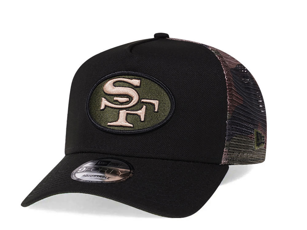 New Era San Francisco 49ers Camo 9Forty A Frame Trucker Snapback Casquette