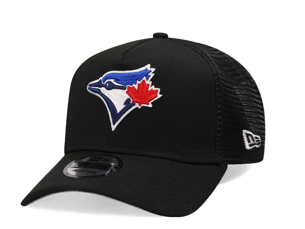 New Era Toronto Blue Jays Black Trucker A Frame 9Forty Snapback Casquette