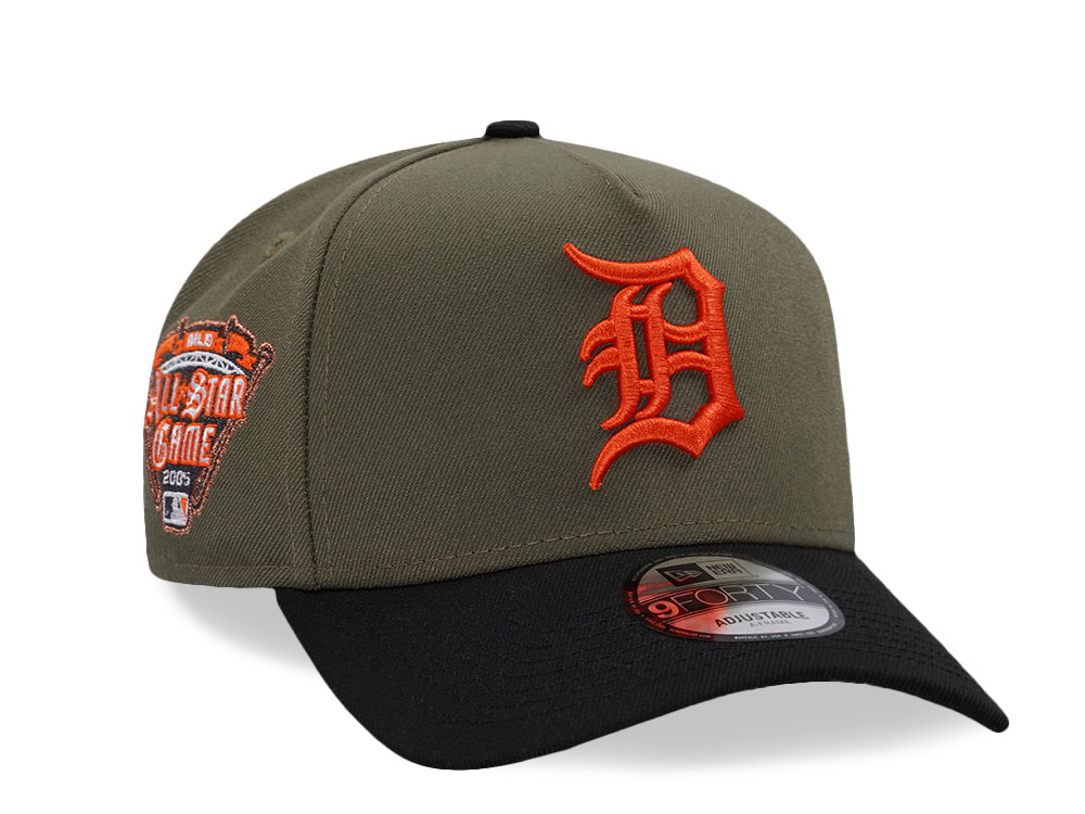 New Era Detroit Tigers All Star Game 2005 Olive Two Tone Edition 9Forty A Frame Snapback Casquette