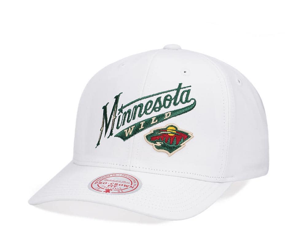 Mitchell & Ness Minnesota Wilds All in Pro White Snapback Casquette