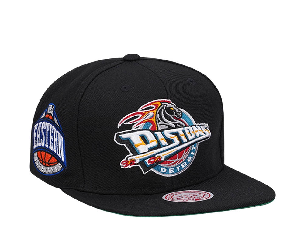 Mitchell & Ness Detroit Pistons Conference Patch Black Snapback Casquette