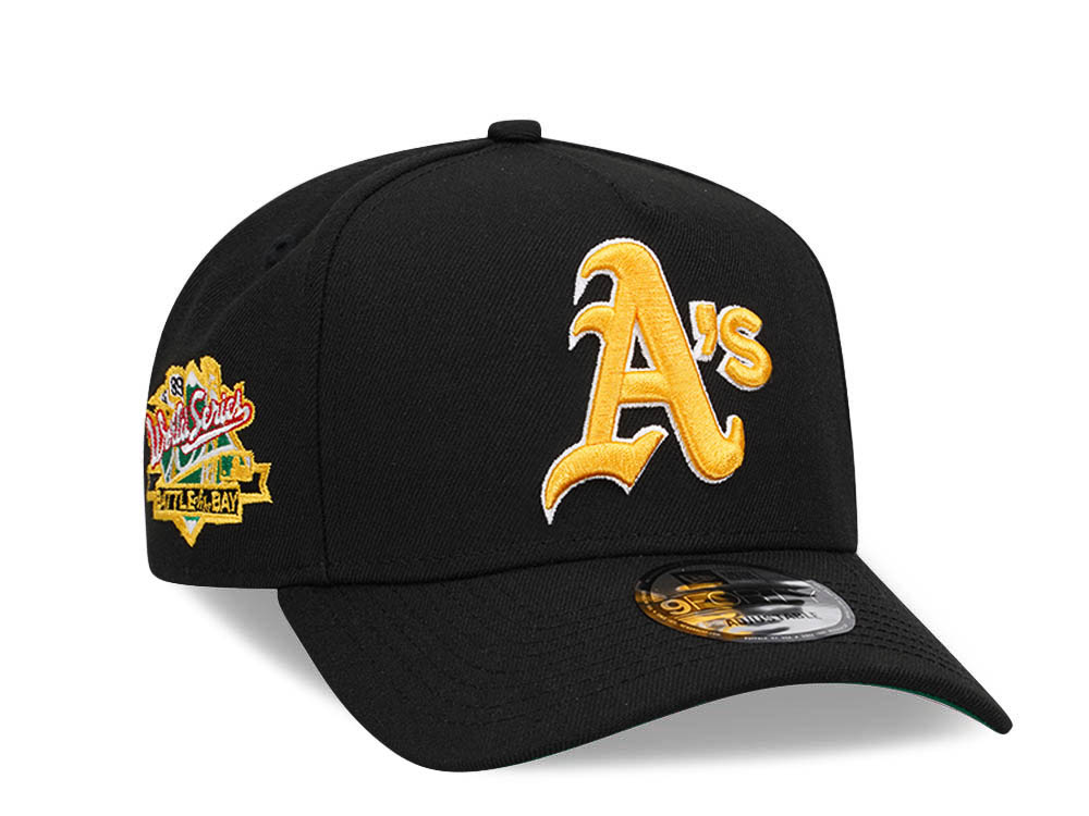 New Era Oakland Athletics World Series 1989 Black Throwback Edition 9Forty A Frame Snapback Casquette