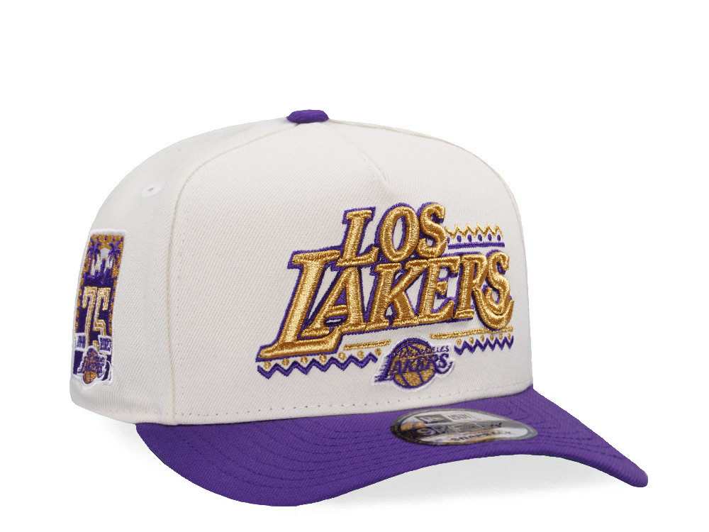 New Era  Los Angeles Lakers 75th Anniversary Chrome Two Tone A Frame 9Fifty Snapback Casquette