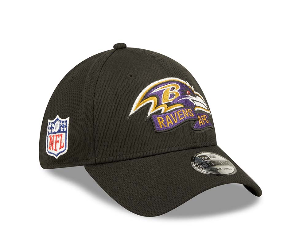 New Era Baltimore Ravens Black Coach NFL Sideline 2022 39Thirty Stretch Casquette