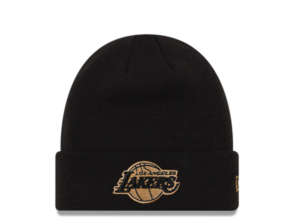 New Era Los Angeles Lakers Black and Gold Logo Chapeau