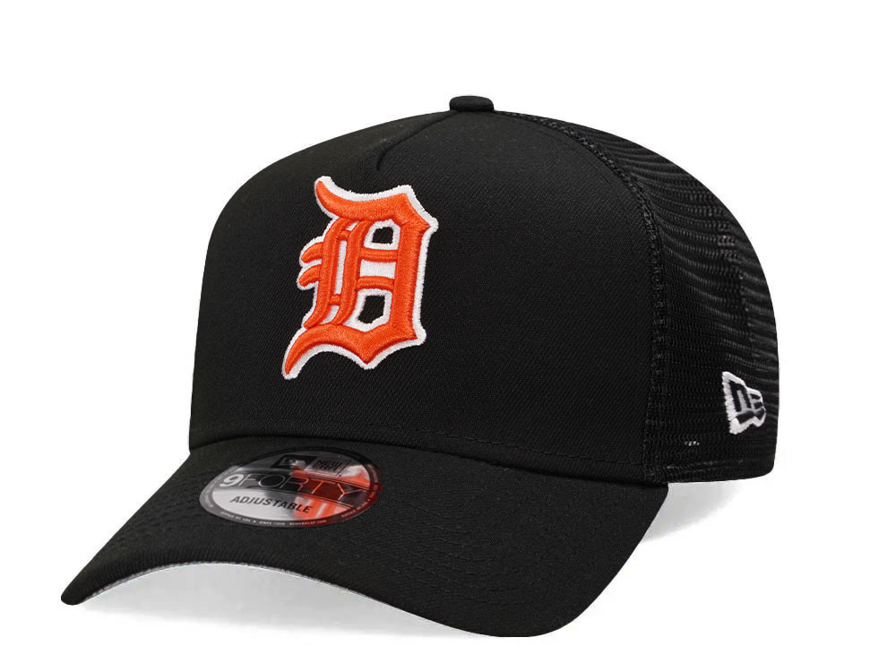 New Era Detroit Tigers Black Trucker A Frame 9Forty Snapback Casquette