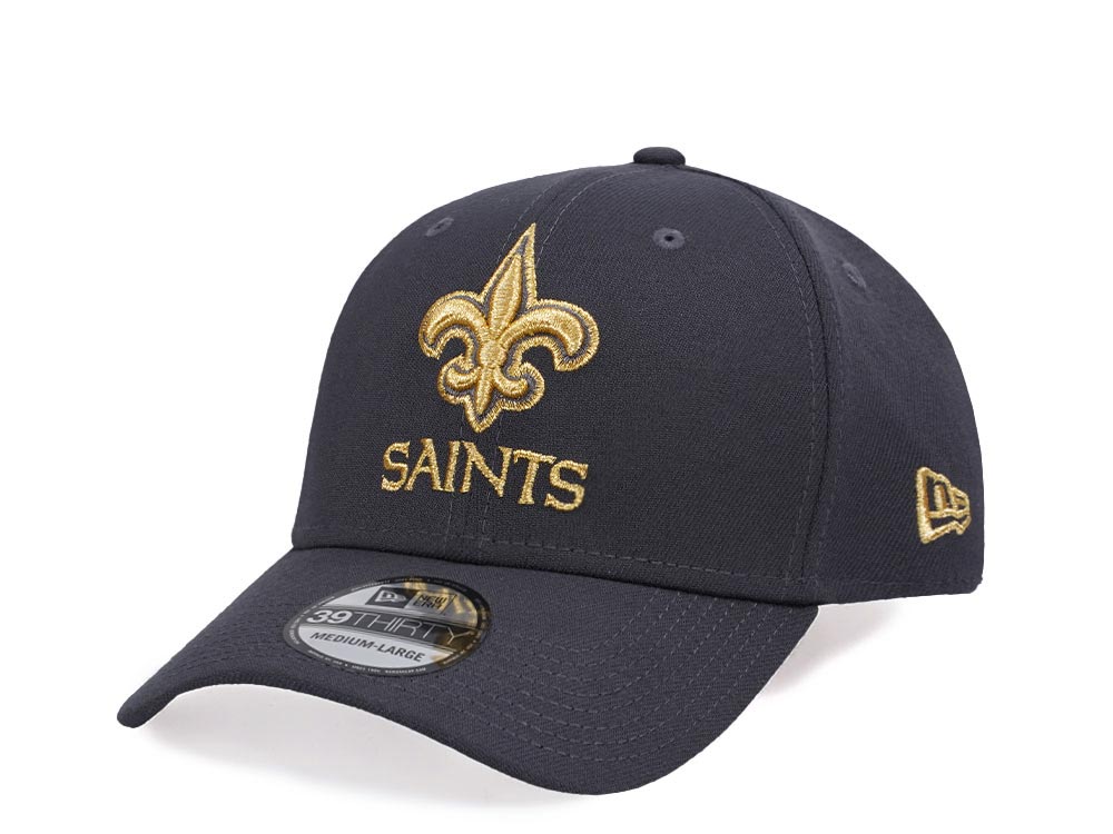 New Era New Orleans Saints Gray Gold Edition 39Thirty Stretch Casquette