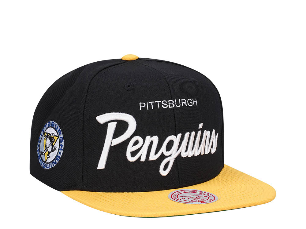 Mitchell & Ness Pittsburgh Penguins Vintage Script Snapback Casquette