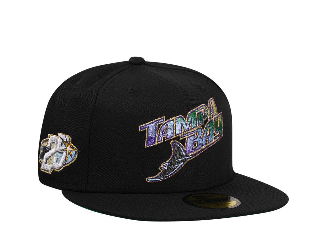 New Era Tampa Bay Rays 25th Anniversary Black Gold Throwback Edition 59Fifty Fitted Casquette