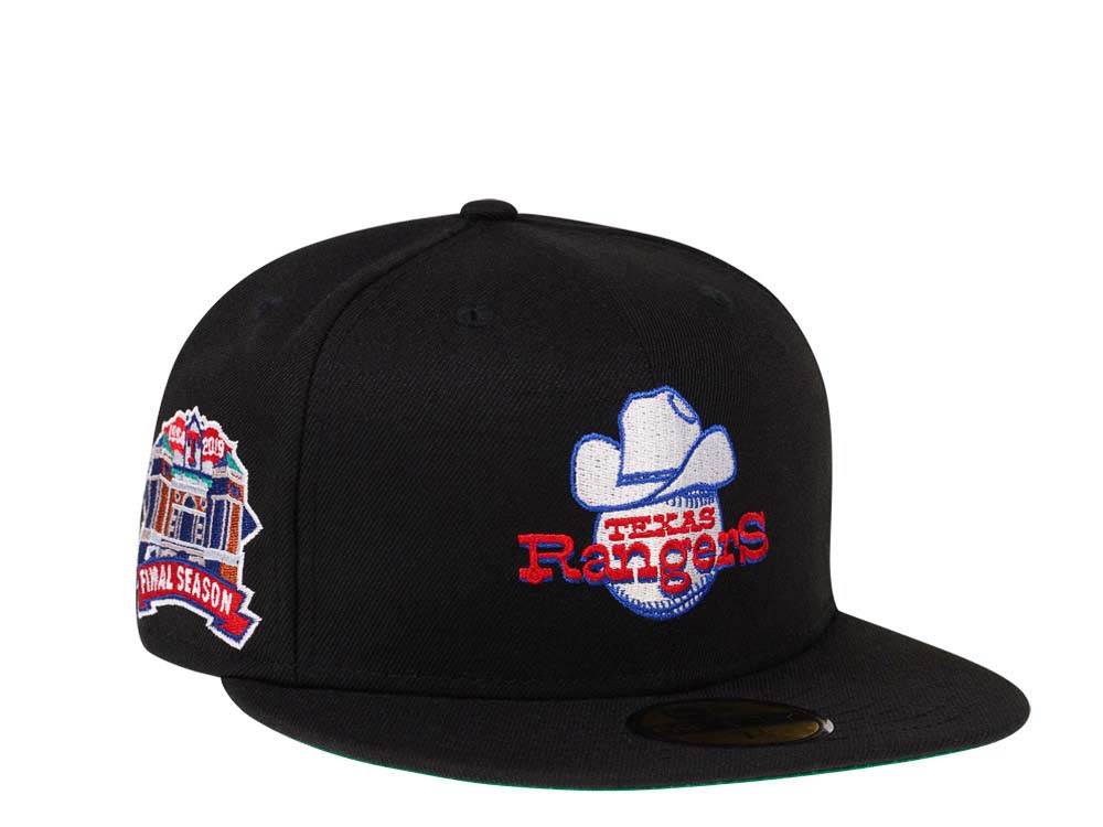 New Era Texas Rangers Final Seasons Black Throwback Edition 59Fifty Fitted Casquette