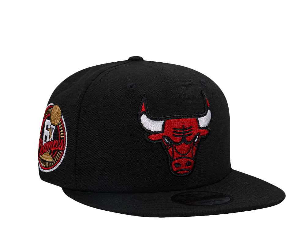 New Era Chicago Bulls 6X Black Classic Edition 9Fifty Snapback Casquette