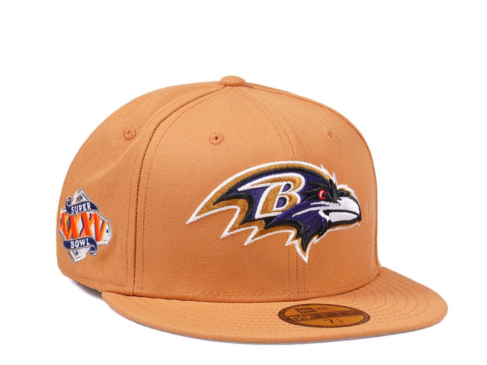 New Era Baltimore Ravens Super Bowl XXXV Golden Memories Collection 59Fifty Fitted Casquette