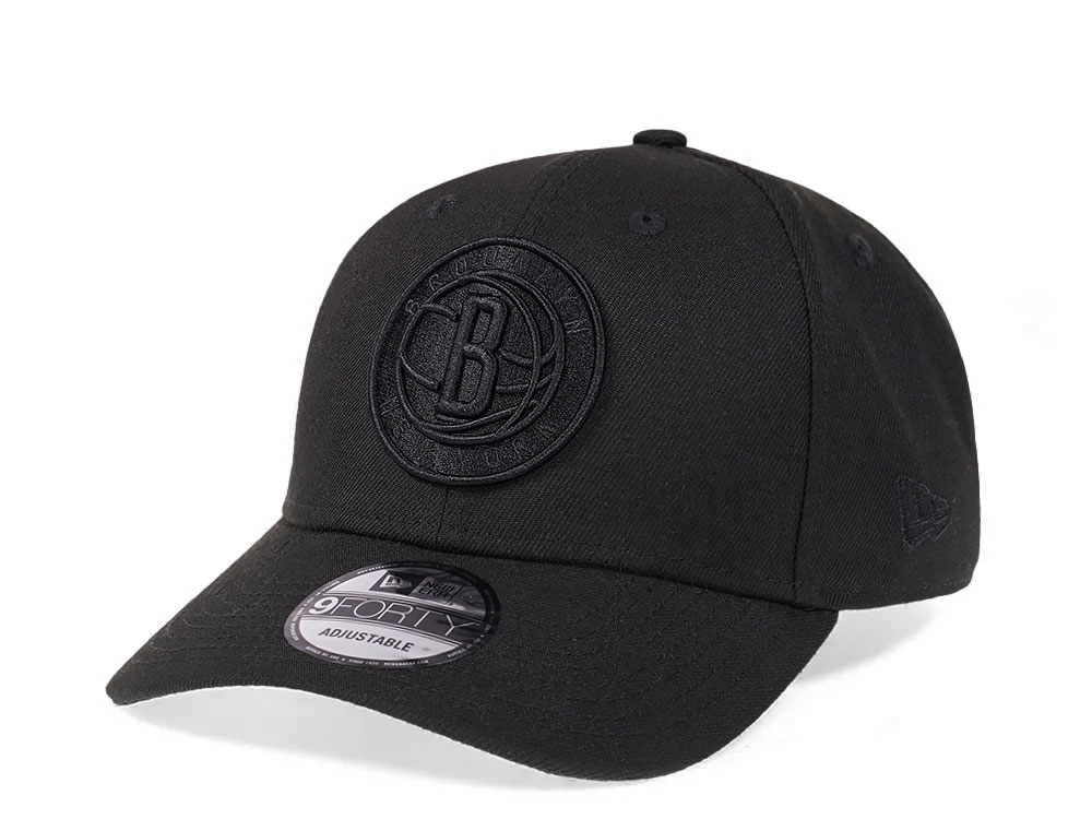 New Era Brooklyn Nets All Black 9Forty Snapback Casquette