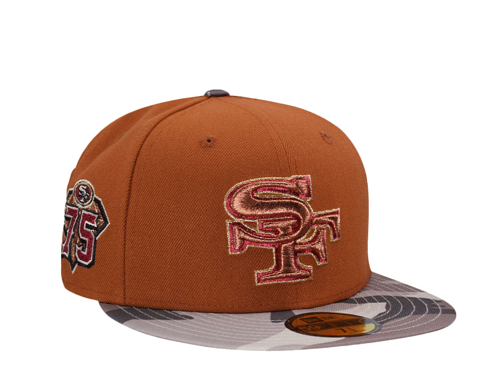 New Era San Francisco 49ers 75th Anniversary Metallic Camo Two Tone Edition 59Fifty Fitted Casquette