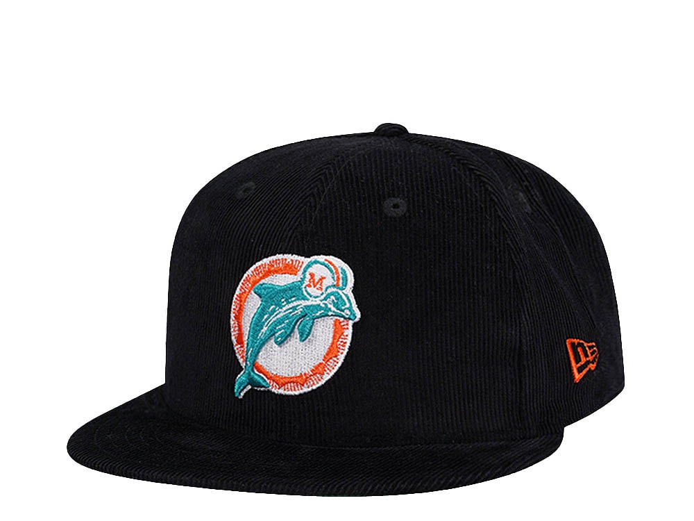 New Era Miami Dolphins Black Corduroy Edition 9Fifty Snapback Casquette