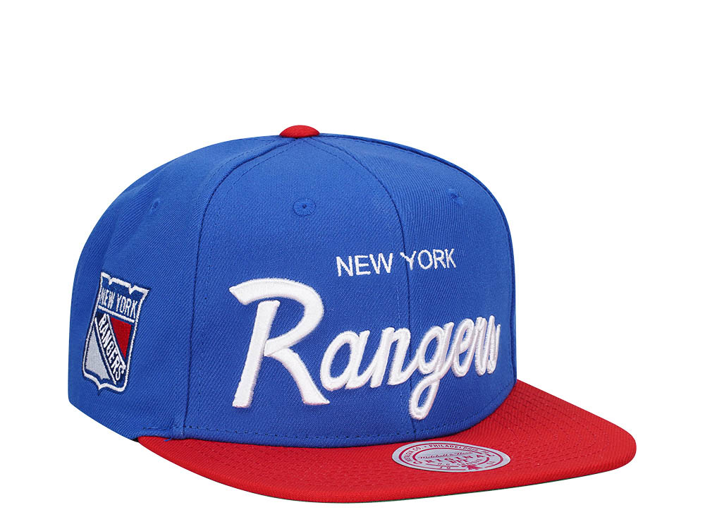 Mitchell & Ness New York Rangers Vintage Script Snapback Casquette