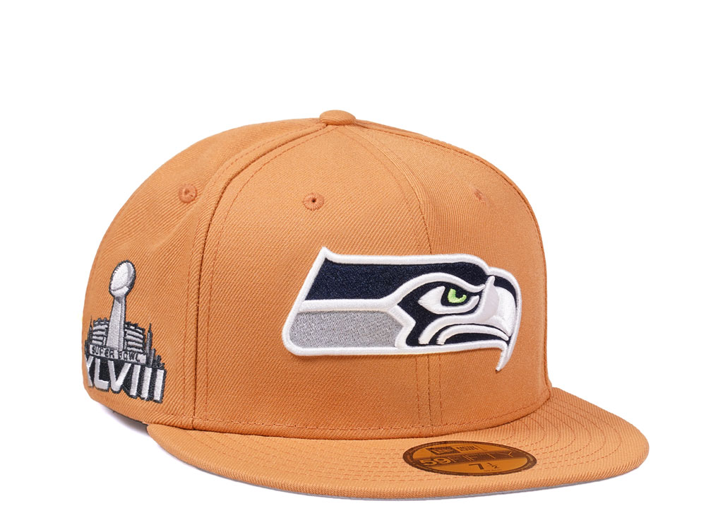 New Era Seattle Seahawks Super Bowl XLVIII Golden Memories Collection 59Fifty Fitted Casquette