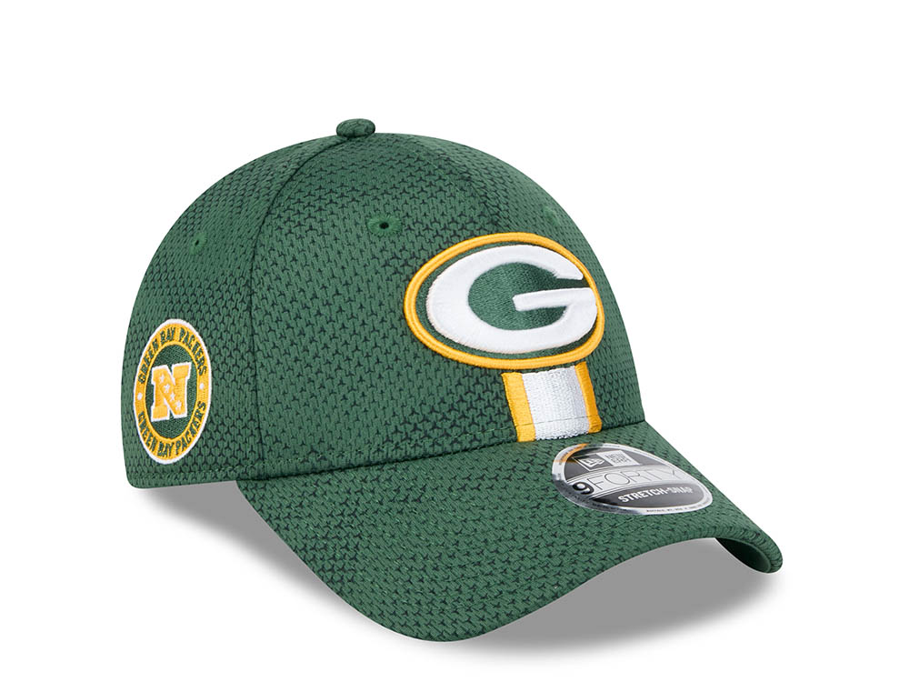 New Era Green Bay Packers Sideline 2024 9Forty Stretch Snapback Cappellini