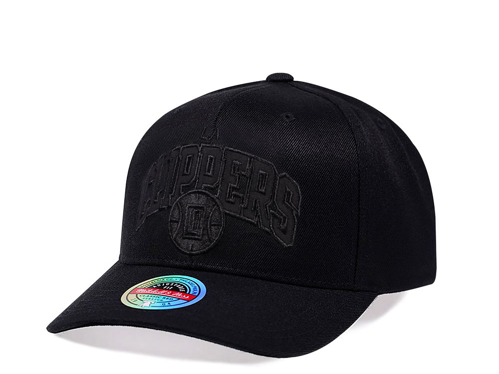 Mitchell & Ness Los Angeles Clippers Black Out Team Arch Red Line Flex Snapback Casquette