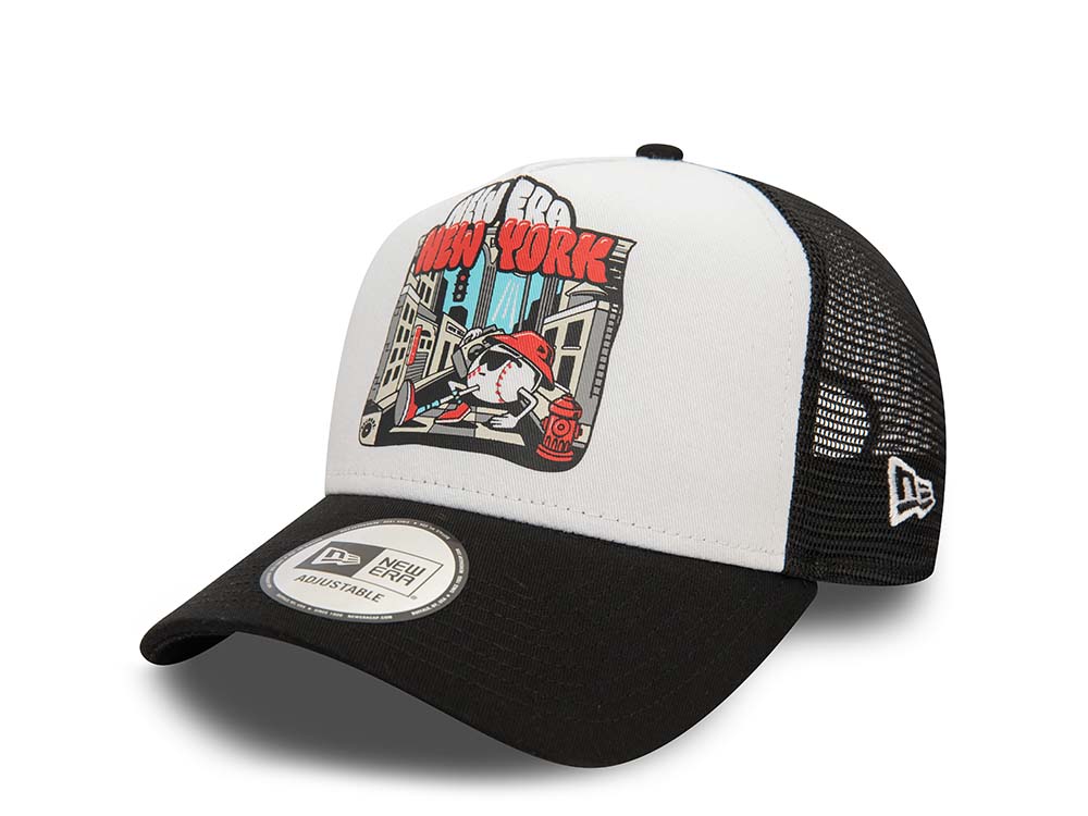 New Era New York Graphic Trucker A Frame Snapback Casquette