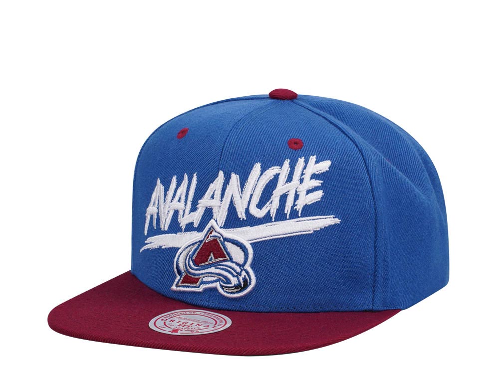 Mitchell & Ness Colorado Avalanche Transcript Two Tone Snapback Casquette