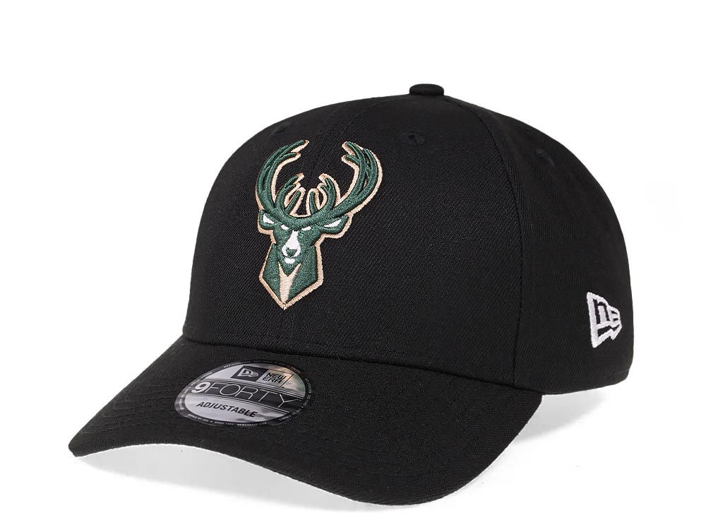 New Era Milwaukee Bucks Black 9Forty Snapback Casquette