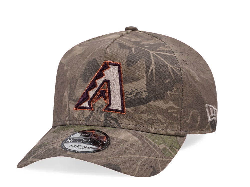 New Era Arizona Diamondbacks Leaf Camo Copper 9Forty A Frame Snapback Casquette