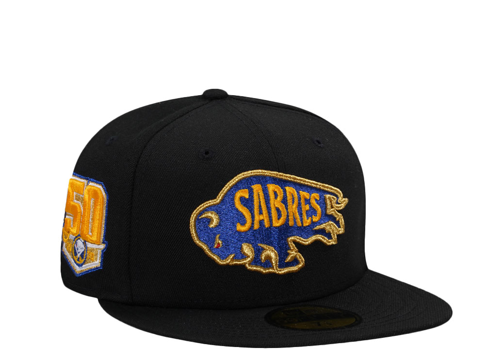 New Era Buffalo Sabres 50th Anniversary Black Metallic Prime Edition 59Fifty Fitted Casquette