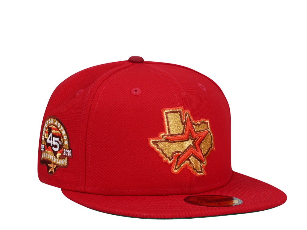 New Era Houston Astros 45th Anniversary Scarlett Gold Prime Edition 59Fifty Fitted Casquette