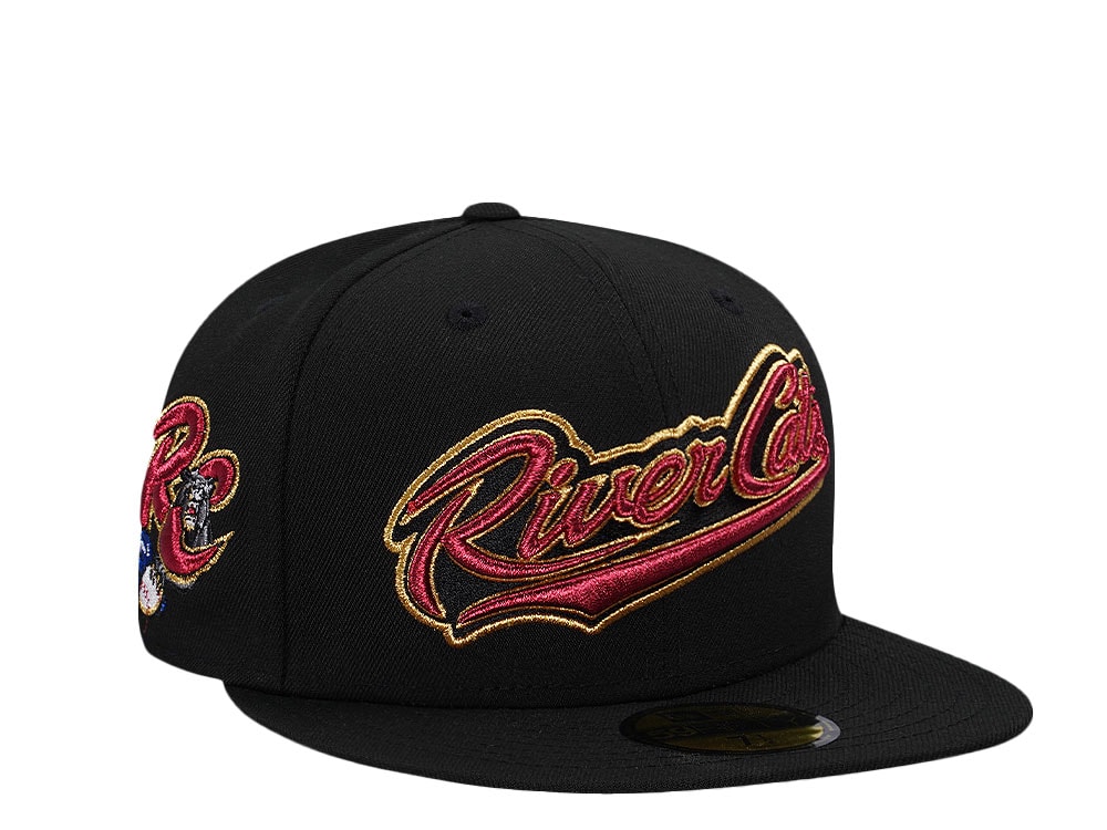 New Era Sacramento River Cats Black Metallic Throwback Edition 59Fifty Fitted Casquette